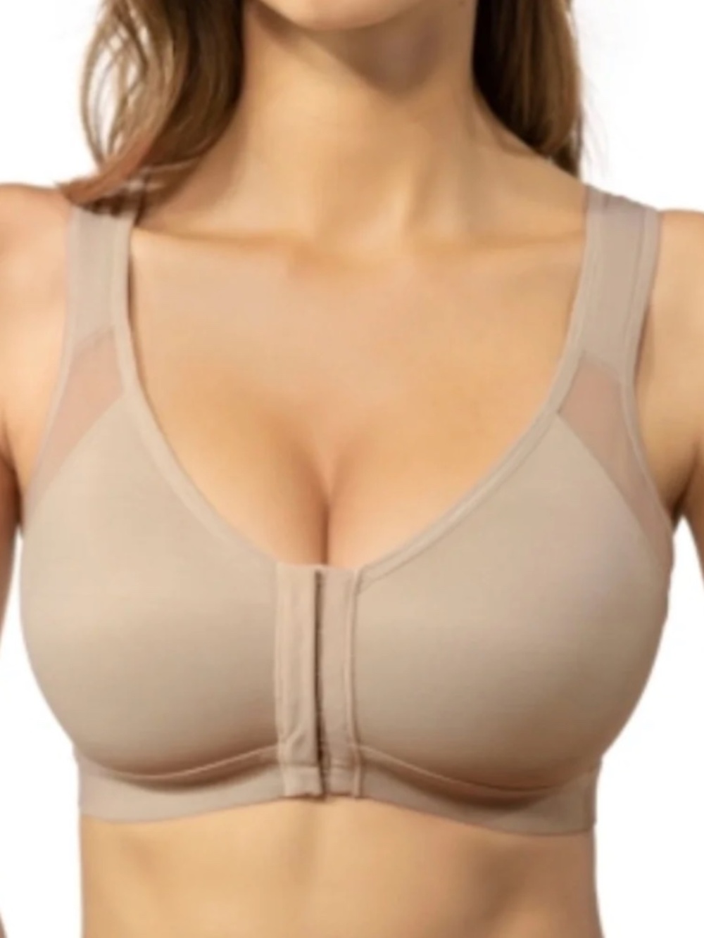 Leonisa Women's Multi Functional Back Support Posture Corrector Wireless Bra